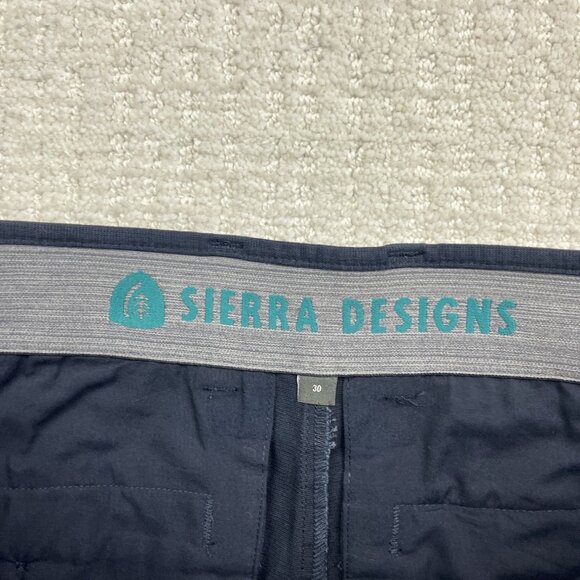 Sierra Designs Shorts Mens 30 Gray Hiking Outdoor Stretch Cargo Short Navy Blue - Picture 6 of 11